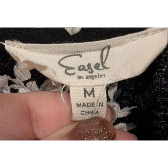 Easel Los Angeles tiered tunic tee Cottagecore Country Feminine Girly SZ M - Picture 2 of 5